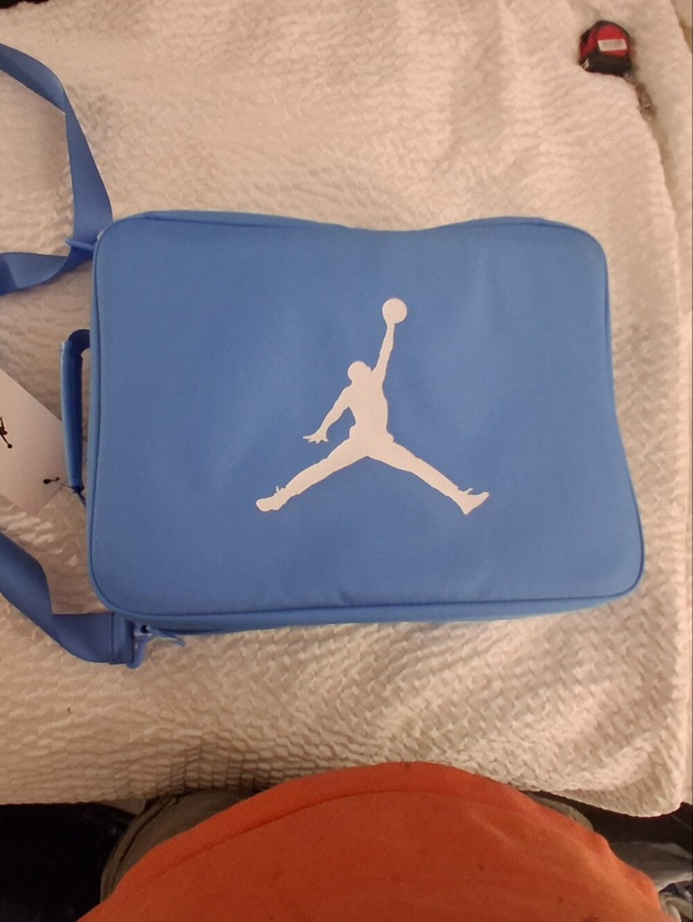Jordan Light Blue Shoe Bag with White Jumpman